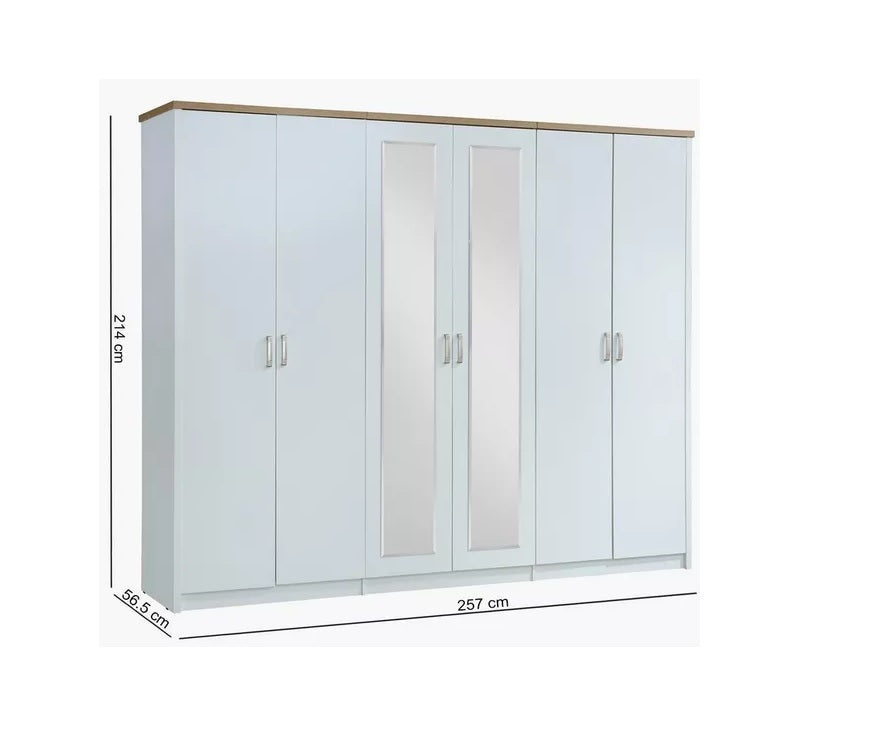 Loraiz 6 door wardrobe