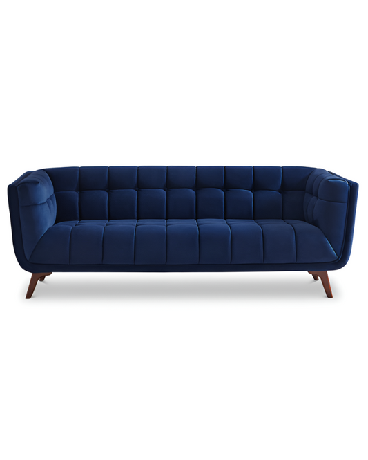 Flared 3-Seater Velvet Sofa