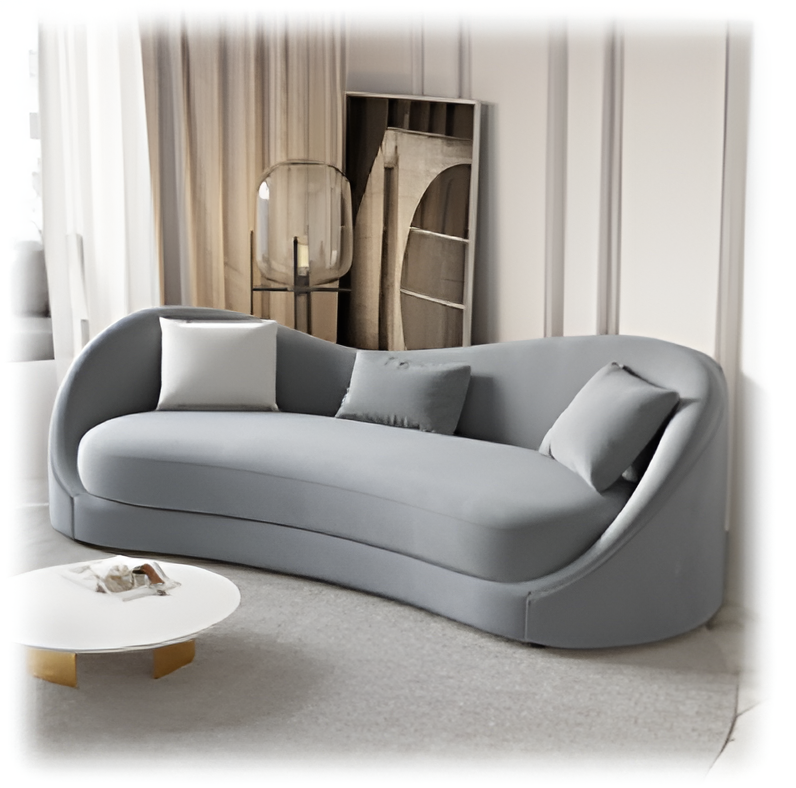 Sydni Curve Sofa, Grey color