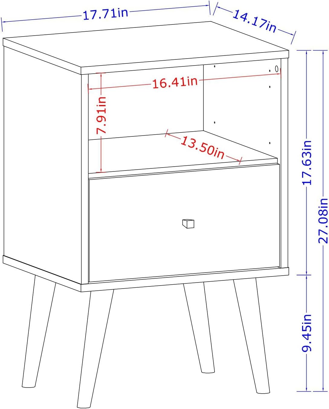 Dazire 1 Drawer Nightstand