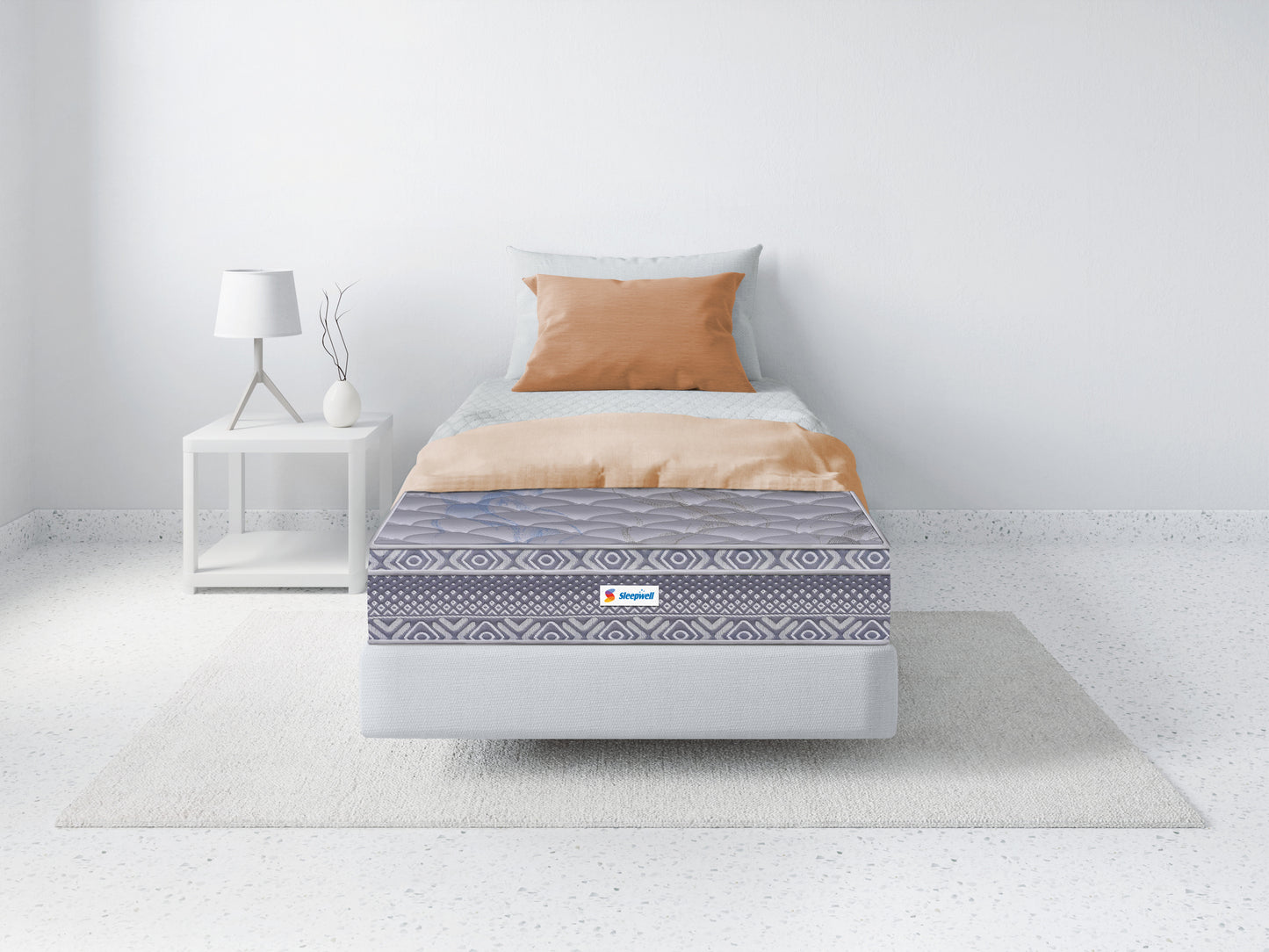 Sleepwell Spine Plus Regular | Visco Rebonded Foam Bonnell Spring | Neem Fresche Technology | Anti Sag Mattress