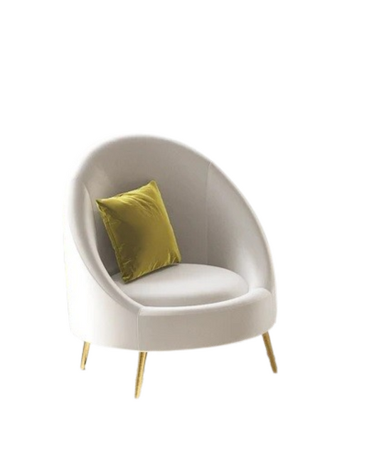 Rog arm chair, Beige color with Gold