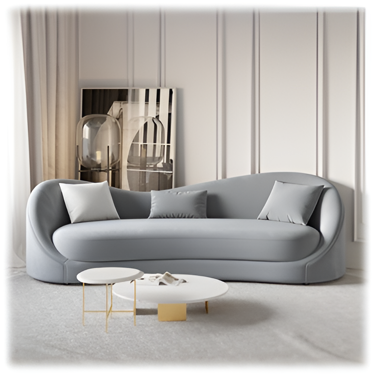 Sydni Curve Sofa, Grey color