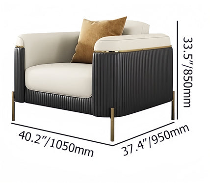 Reef 1 set Sofa, Black and Sand Beige