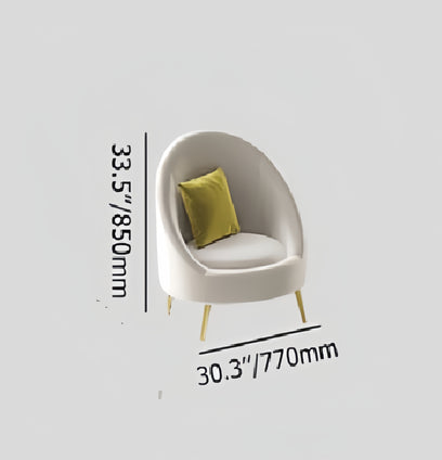 Rog arm chair, Beige color with Gold