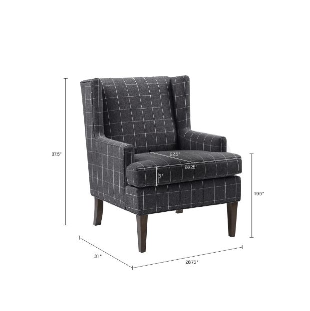 Dayton Armchair, Black and Grey Line color