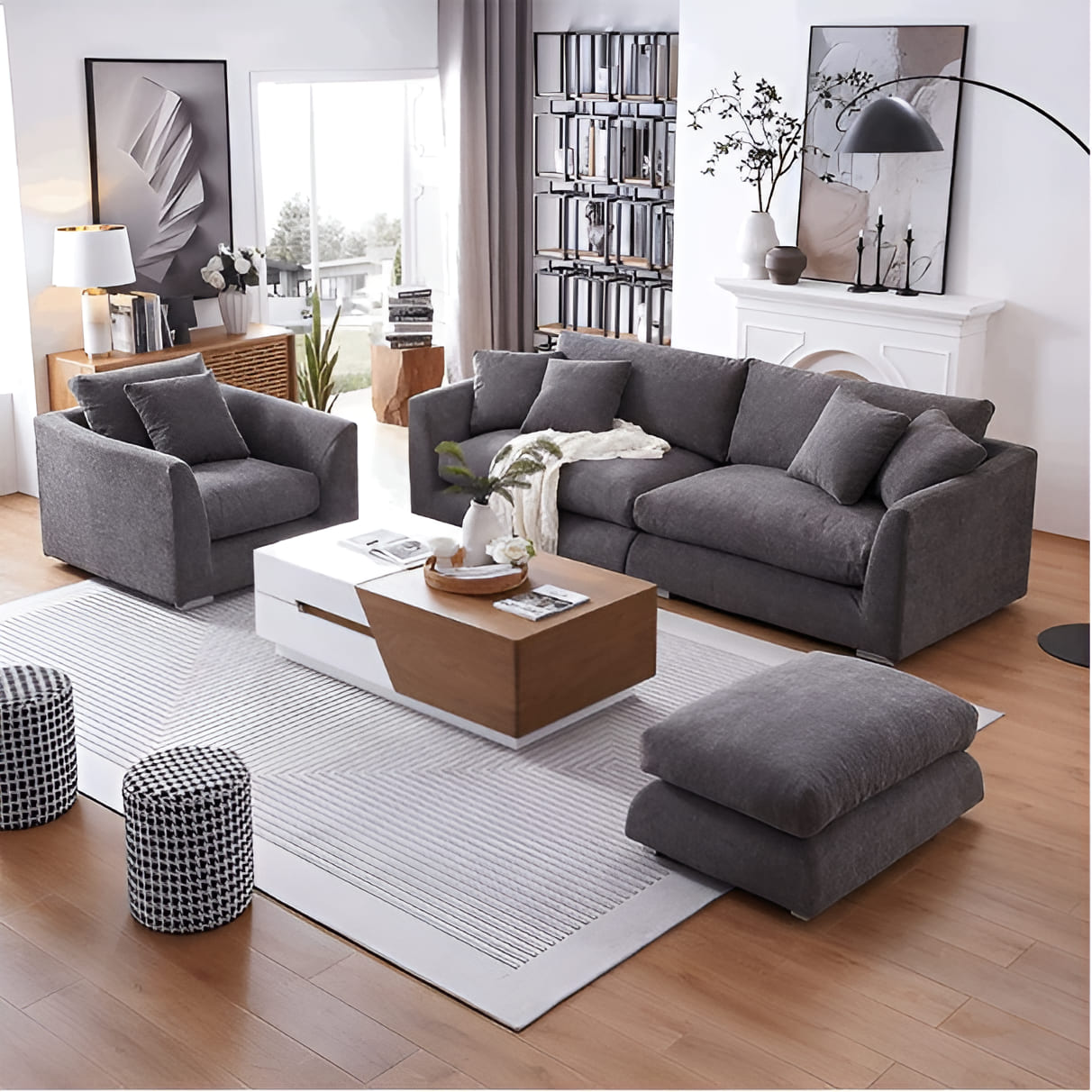 Avan 4 set Sofa, Dove Gray